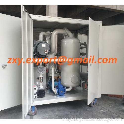 Transformer Oil Vacuum Filtration & Dehydration Plant With Metallic Enclosure